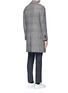Back View - Click To Enlarge - NEIL BARRETT - Slim fit colourblock Glen plaid coat