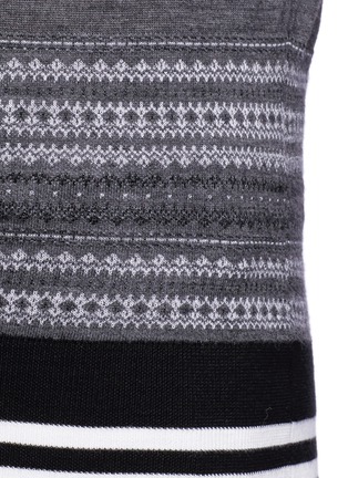 Detail View - Click To Enlarge - NEIL BARRETT - Fair isle knit panel sweater