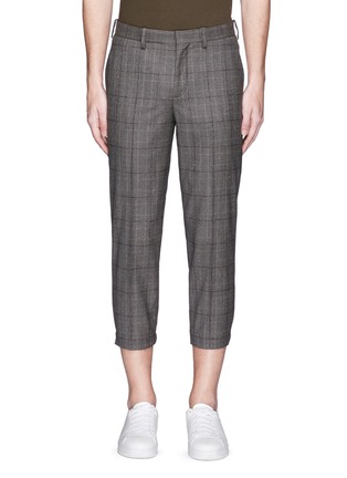 Main View - Click To Enlarge - NEIL BARRETT - Glen plaid cropped wool jogging pants