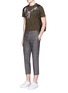 Figure View - Click To Enlarge - NEIL BARRETT - Glen plaid cropped wool jogging pants