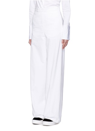 Front View - Click To Enlarge - PORTS 1961 - Cotton gabardine wide leg pants