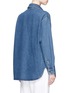 Back View - Click To Enlarge - CHLOÉ - Washed denim neck tie top
