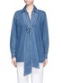 Main View - Click To Enlarge - CHLOÉ - Washed denim neck tie top
