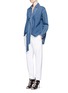 Figure View - Click To Enlarge - CHLOÉ - Washed denim neck tie top