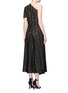 Back View - Click To Enlarge - STELLA MCCARTNEY - One shoulder zip floral lace maxi dress