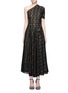 Main View - Click To Enlarge - STELLA MCCARTNEY - One shoulder zip floral lace maxi dress
