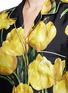 Detail View - Click To Enlarge - - - Tulip print silk twill pyjama shirt