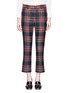 Main View - Click To Enlarge - GUCCI - Washed wool tartan cropped pants