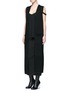 Figure View - Click To Enlarge - HELMUT LANG - Double strap high twist crepe camisole