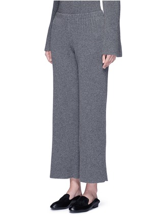 Front View - Click To Enlarge - THE ROW - 'Latone' cashmere rib knit flared pants