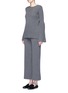 Figure View - Click To Enlarge - THE ROW - 'Latone' cashmere rib knit flared pants