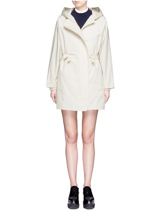 Main View - Click To Enlarge - STELLA MCCARTNEY - Hooded cotton blend technical caban coat