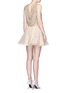 Back View - Click To Enlarge - ALICE & OLIVIA - 'Hilta' sequin embellished combo flare dress