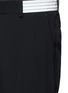 Detail View - Click To Enlarge - ALEXANDER MCQUEEN - Metallic stripe waistband crepe pants
