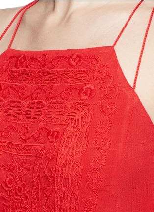 Detail View - Click To Enlarge - ALICE & OLIVIA - 'Bev' floral embroidery halterneck dress