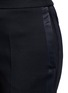 Detail View - Click To Enlarge - ALEXANDER MCQUEEN - Satin stripe wool-silk flared pants