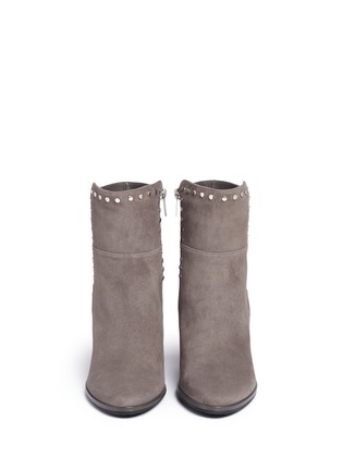 Front View - Click To Enlarge - JIMMY CHOO - 'Harlow 80' stud trim suede boots