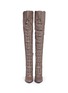 Figure View - Click To Enlarge - JIMMY CHOO - 'Maloy 95' buckle crisscross lace-up leather boots