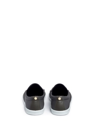 Back View - Click To Enlarge - JIMMY CHOO - 'Demi' star stud rubberised leather skate slip-ons