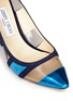 Detail View - Click To Enlarge - JIMMY CHOO - 'Romy' mirror leather suede panel pumps