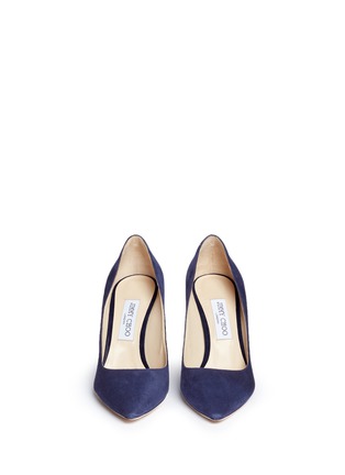 Front View - Click To Enlarge - JIMMY CHOO - 'Romy 85' suede pumps