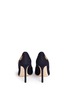Back View - Click To Enlarge - JIMMY CHOO - 'Romy 100' glass crystal embellished flannel pumps