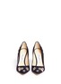 Front View - Click To Enlarge - JIMMY CHOO - 'Romy 100' glass crystal embellished flannel pumps