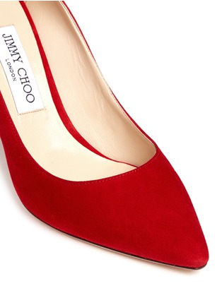 Detail View - Click To Enlarge - JIMMY CHOO - 'Romy 85' suede pumps