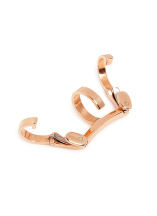 Detail View - Click To Enlarge - REPOSSI - 'Berbère' rose gold three hoop ear cuff