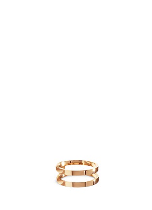 Main View - Click To Enlarge - REPOSSI - 'Berbère' 18k rose gold two row ring