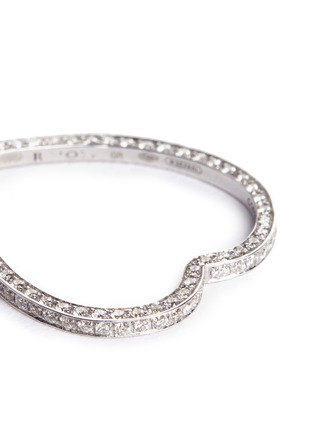 Detail View - Click To Enlarge - REPOSSI - 'Antifer' diamond pavé 18k white gold heart ring