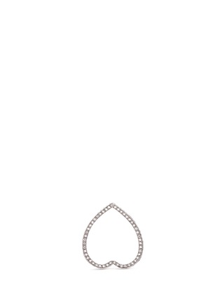 Main View - Click To Enlarge - REPOSSI - 'Antifer' diamond pavé 18k white gold heart ring