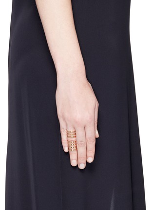 Figure View - Click To Enlarge - REPOSSI - 'Berbère' 18k rose gold seven row linked ring