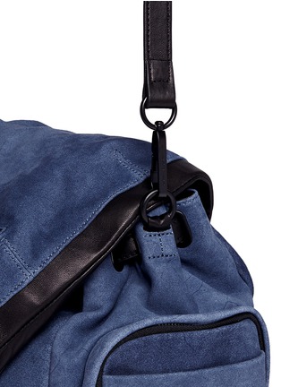 Detail View - Click To Enlarge - ALEXANDER WANG - 'Marti' leather trim suede three-way backpack