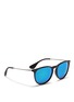 Figure View - Click To Enlarge - RAY-BAN - 'Erika' acetate frame metal temple mirror sunglasses