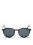 Main View - Click To Enlarge - RAY-BAN - 'RB4224 Light Ray' titanium temple round sunglasses