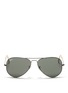 Main View - Click To Enlarge - RAY-BAN - 'Aviator Distressed' contrast acetate metal sunglasses