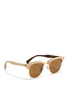Figure View - Click To Enlarge - RAY-BAN - 'Clubmaster Wood' browline sunglasses