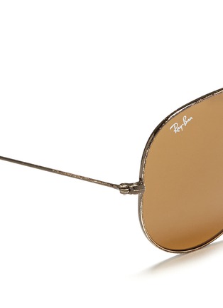 Detail View - Click To Enlarge - RAY-BAN - 'Aviator Distressed' metal sunglasses