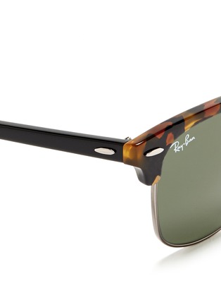 Detail View - Click To Enlarge - RAY-BAN - 'Clubmaster Classic' tortoiseshell acetate browline sunglasses