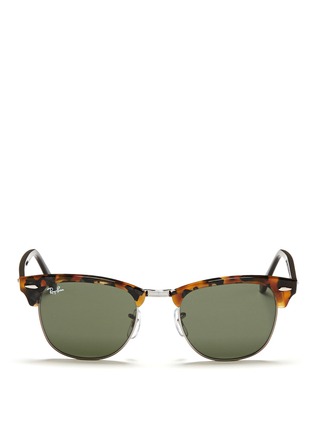 Main View - Click To Enlarge - RAY-BAN - 'Clubmaster Classic' tortoiseshell acetate browline sunglasses
