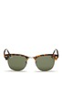Main View - Click To Enlarge - RAY-BAN - 'Clubmaster Classic' tortoiseshell acetate browline sunglasses