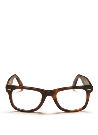 Main View - Click To Enlarge - RAY-BAN - 'Original Wayfarer' matte tortoiseshell acetate optical glasses