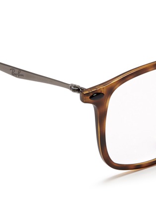 Detail View - Click To Enlarge - RAY-BAN - 'RB7051 Light Ray' titanium temple round optical glasses