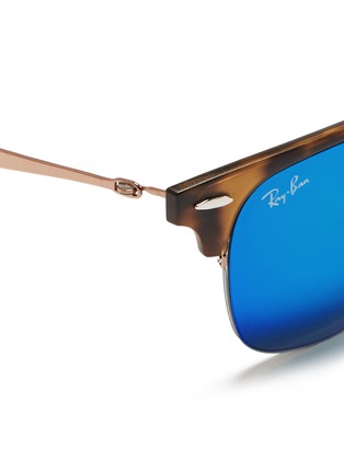 Detail View - Click To Enlarge - RAY-BAN - 'Clubmaster Light Ray' titanium temple matte browline sunglasses