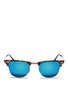 Main View - Click To Enlarge - RAY-BAN - 'Clubmaster Light Ray' titanium temple matte browline sunglasses
