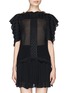 Main View - Click To Enlarge - ISABEL MARANT ÉTOILE - 'Audrina' scalloped leaf embroidery crepe top