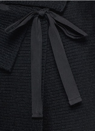 Detail View - Click To Enlarge - ISABEL MARANT ÉTOILE - 'Lyneth' grosgrain bow rib knit wrap skirt