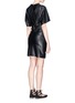 Back View - Click To Enlarge - ISABEL MARANT ÉTOILE - Jadis' ruche back faux leather dress