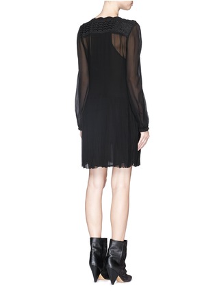 Back View - Click To Enlarge - ISABEL MARANT ÉTOILE - 'Auxane' flower embroidery chiffon dress